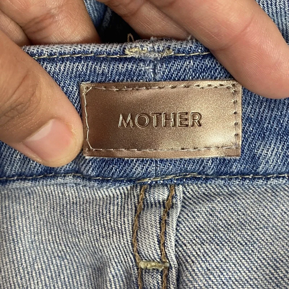 MOTHER The Stunner Zip Ankle Step Fray Exposed Secret Sister Jeans 27 Raw Hem - Picture 10 of 13